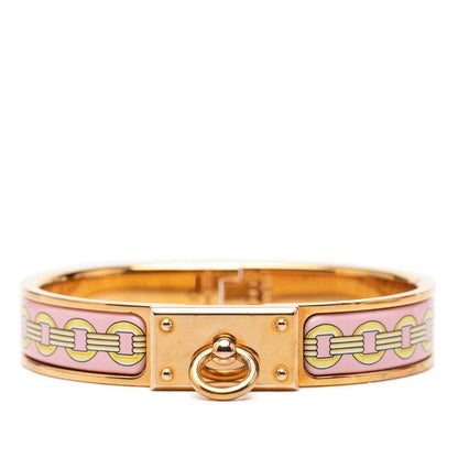 Hermes Click Ano Bracelet Gold Pink Yellow Plated