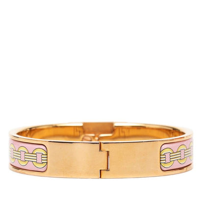 Hermes Click Ano Bracelet Gold Pink Yellow Plated — view 3