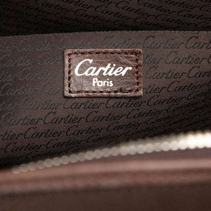 Cartier Santos Messenger Bag Brown Leather — view 5