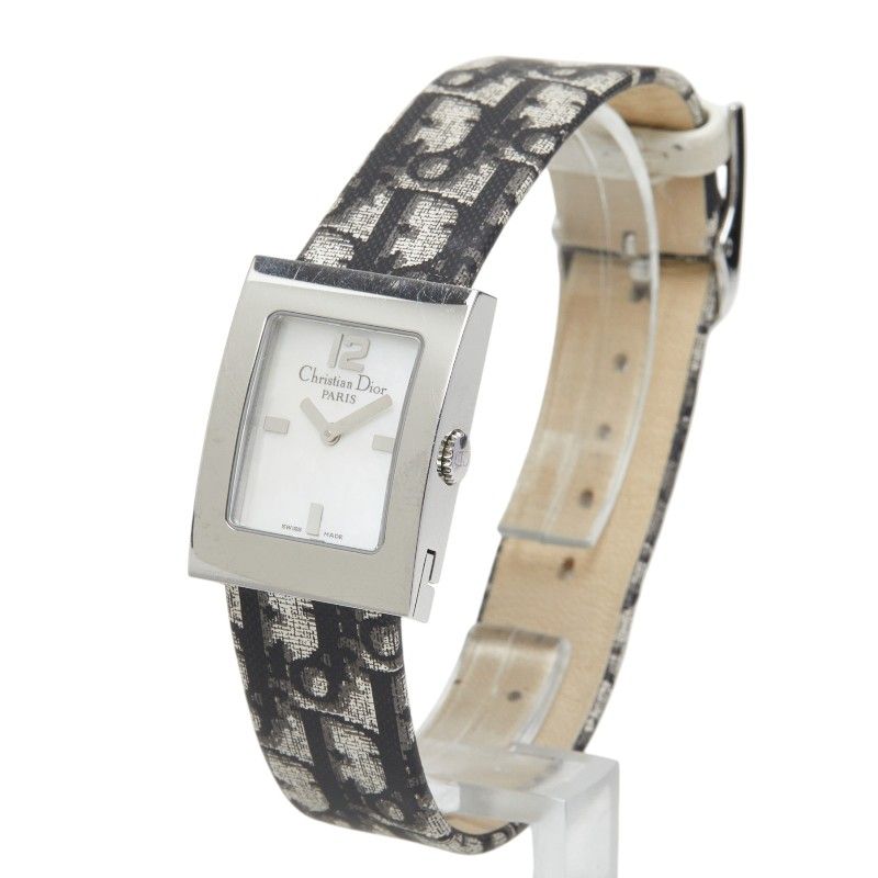 Dior Maris Shell Diamond le Pearl Watch White Silver Black Stainless Steel — view 2