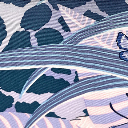 Hermes Carre 90 Jaguar Quetzal Scarf Silk Purple Multicolor — view 4