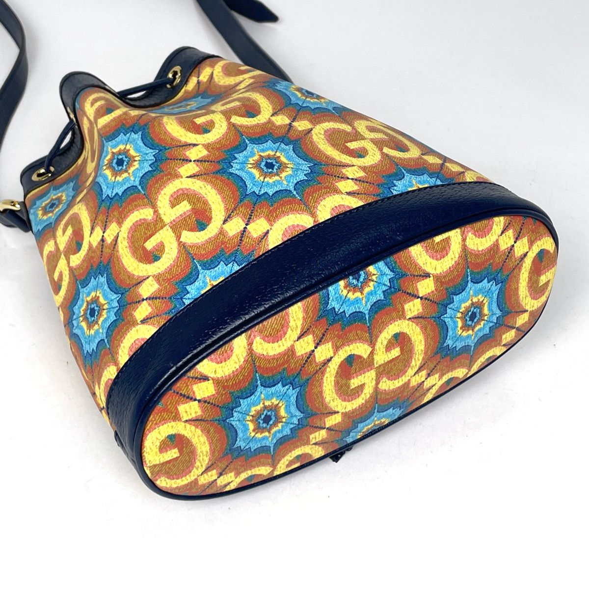 Gucci GG Pattern Shoulder Bag Kaleidoscope Anniversary Yellow Navy — view 2