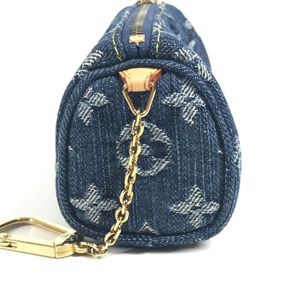 Louis Vuitton Pouch Trousse Speedy PM Monogram Denim Blue — view 4