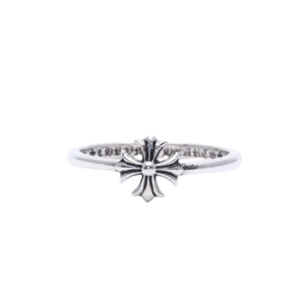 Chrome Hearts Bubblegum CH Pls CH Plastic Sling Ring 925 Sterling Silver