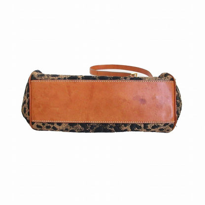 Dolce & Gabbana Shoulder Bag Shishiri Leopard Pattern 2-Way Beige Black — view 5