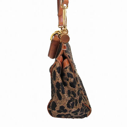 Dolce & Gabbana Shoulder Bag Shishiri Leopard Pattern 2-Way Beige Black — view 4