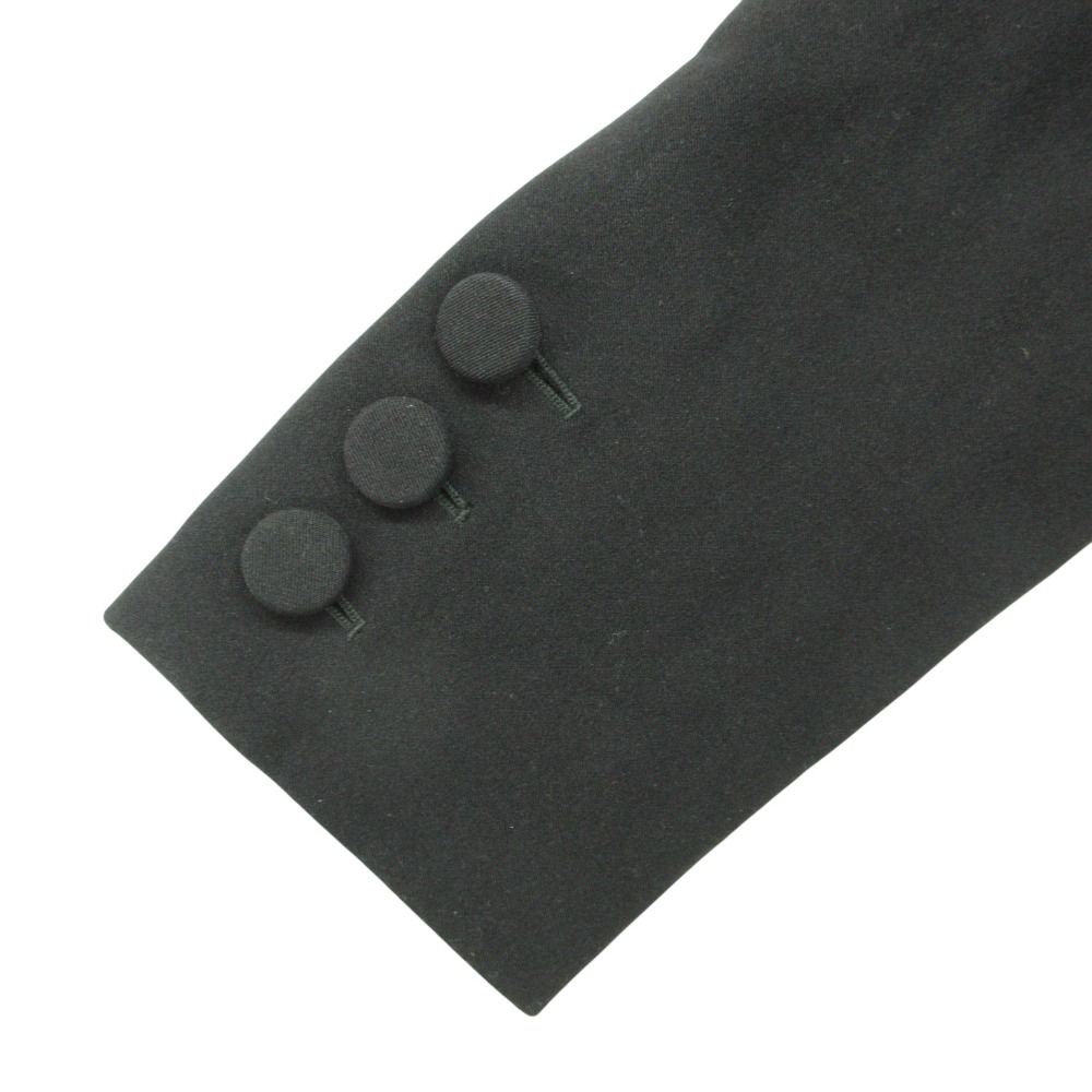 Prada Soutien Collar Coat Vintage Logo Belt Jacket Black — view 6