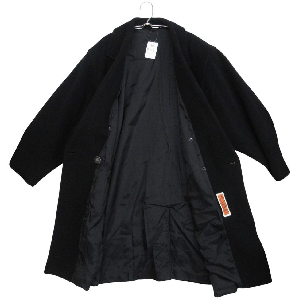 Max Mara Sports Coat Long Fully Lined Cashmere Blend Wool Notch Lapel Black — view 3
