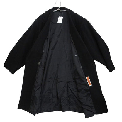 Max Mara Sports Coat Long Fully Lined Cashmere Blend Wool Notch Lapel Black — view 3