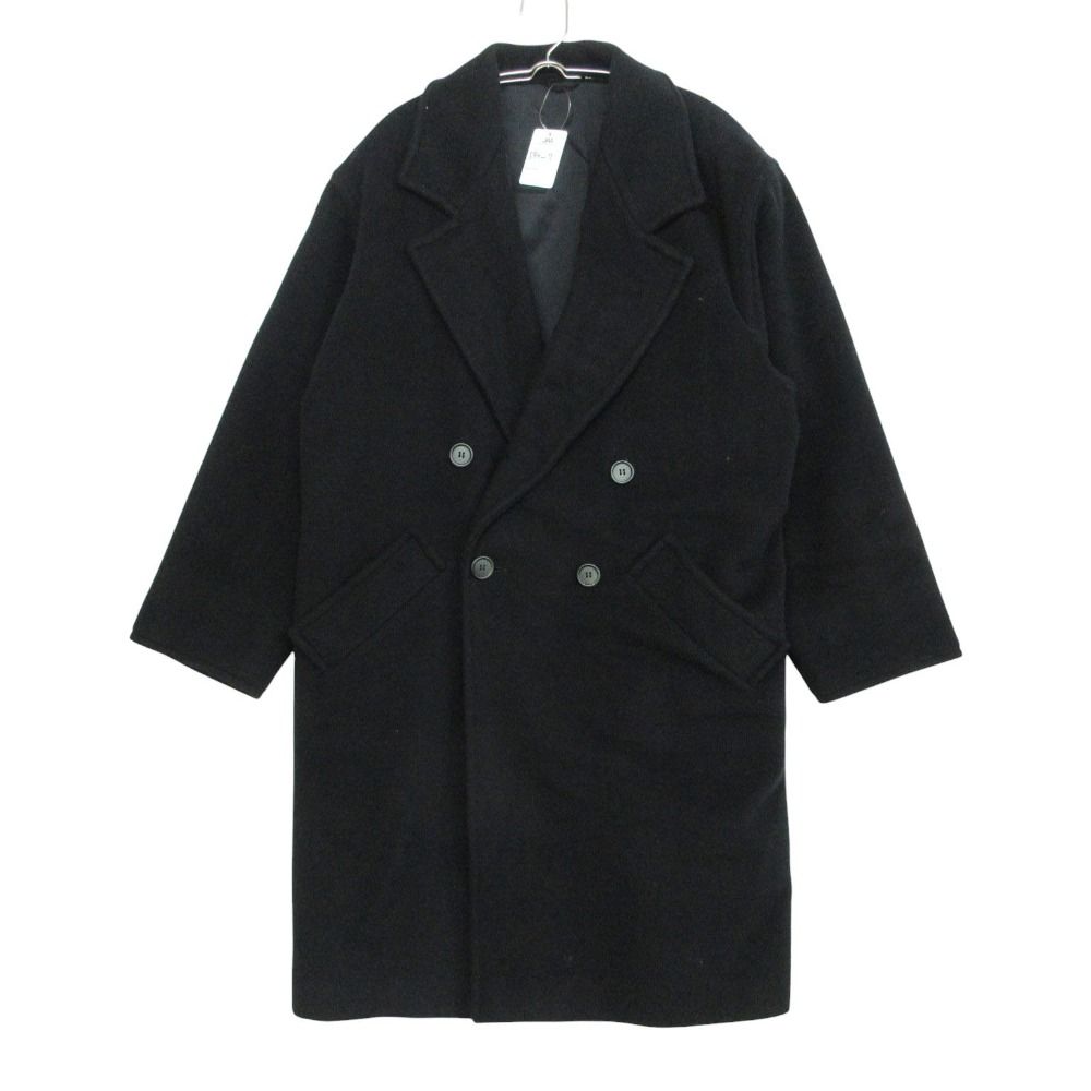 Max Mara Sports Coat Long Fully Lined Cashmere Blend Wool Notch Lapel Black