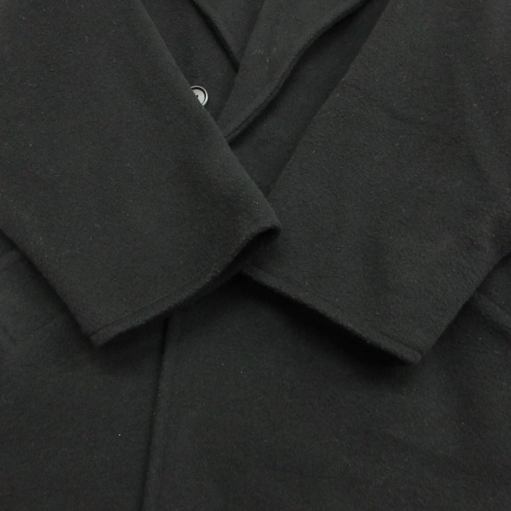 Max Mara Sports Coat Long Fully Lined Cashmere Blend Wool Notch Lapel Black — view 5