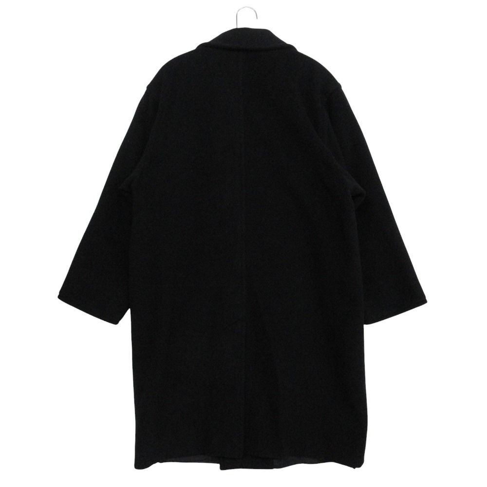 Max Mara Sports Coat Long Fully Lined Cashmere Blend Wool Notch Lapel Black — view 2
