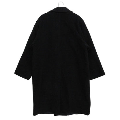 Max Mara Sports Coat Long Fully Lined Cashmere Blend Wool Notch Lapel Black — view 2