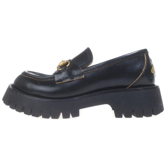 Gucci Horsebit Loafers Bee Embroidered Lug Sole Black