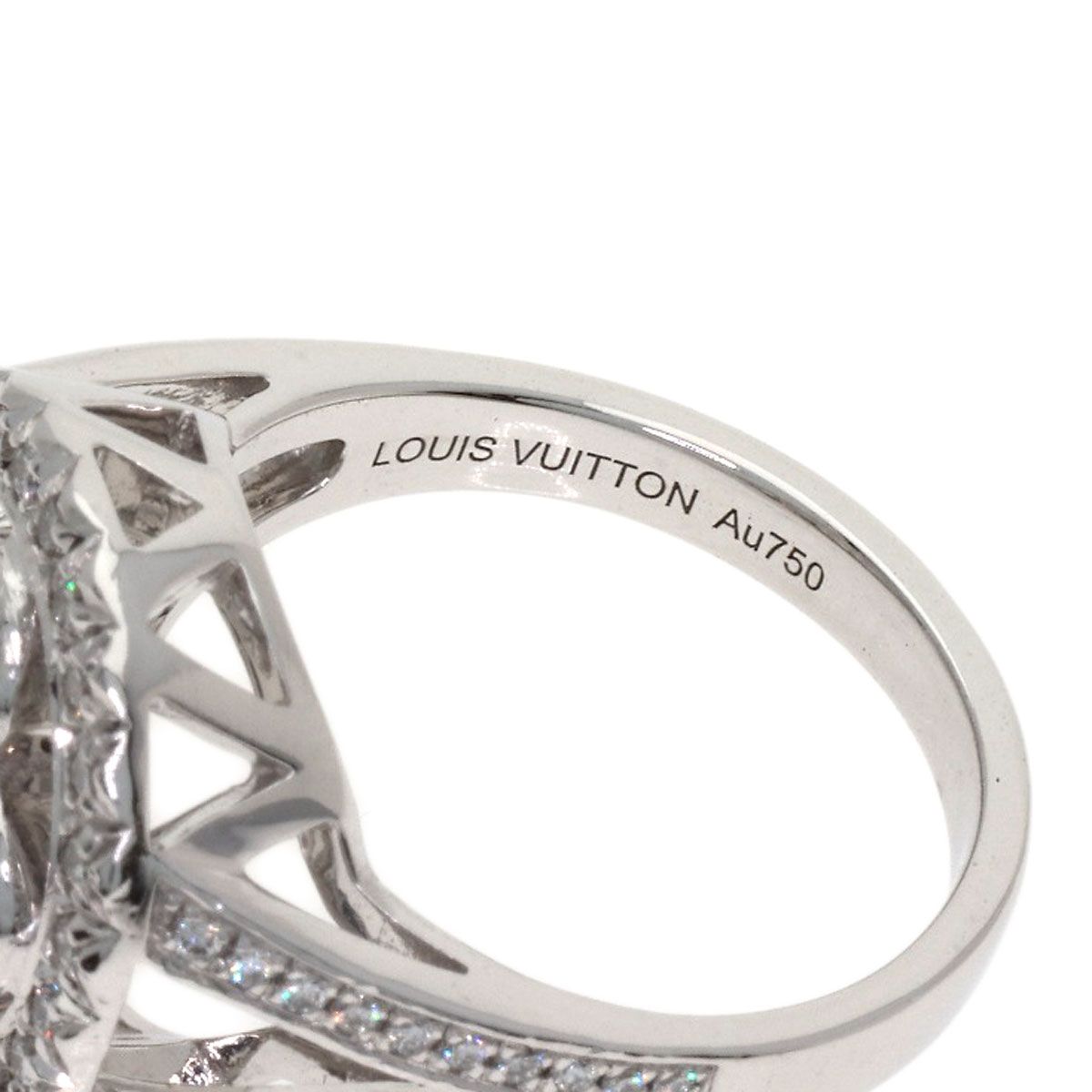 Louis Vuitton Bague Blossom GM Diamond 50 Ring 18K White Gold — view 5