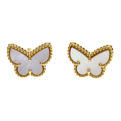Van Cleef & Arpels Sweet Alhambra Papillon Shell Earrings 18K Yellow Gold — view 4