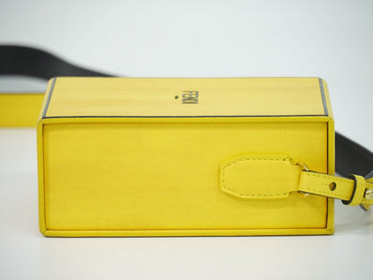 Fendi Box Vertical Shoulder Bag Pochette Leather Yellow — view 4