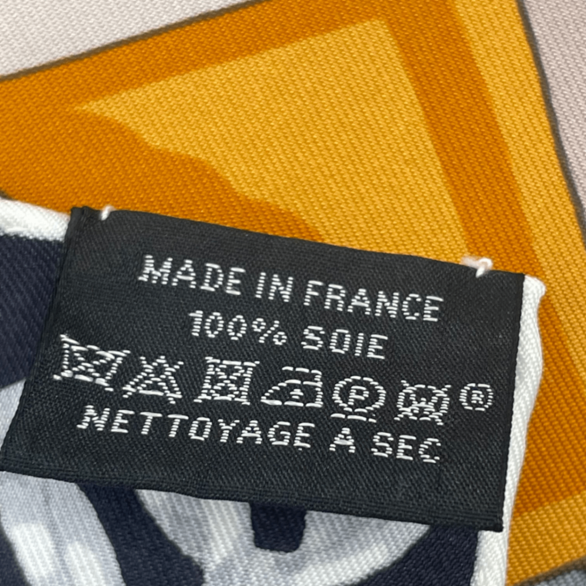 Hermes Scarf Carre 90 Silk Grand Manege Detail Black Orange — view 7