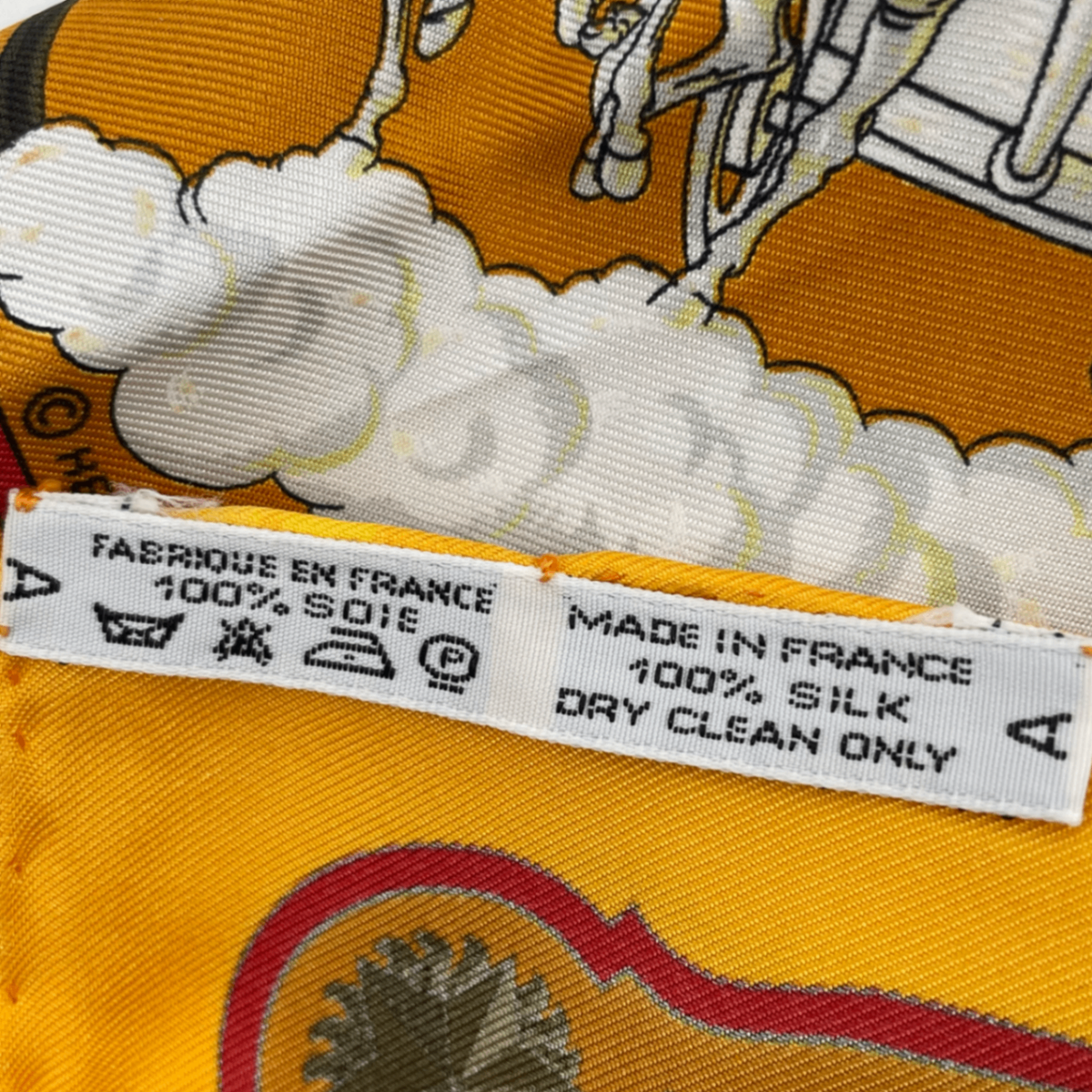 Hermes Scarf Cosmos Space Viewing Silk Orange Multicolor — view 6