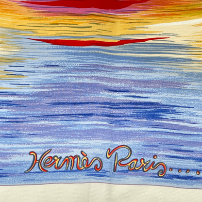 Hermes Carre 90 Les Perles de Turukana Pearls Of The Scarf Silk Beige — view 7