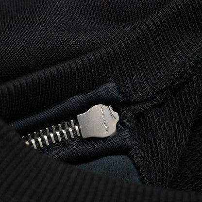 Saint Laurent Paris Top S Lambskin Contrast Sweatshirt Zipper Decoration — view 6