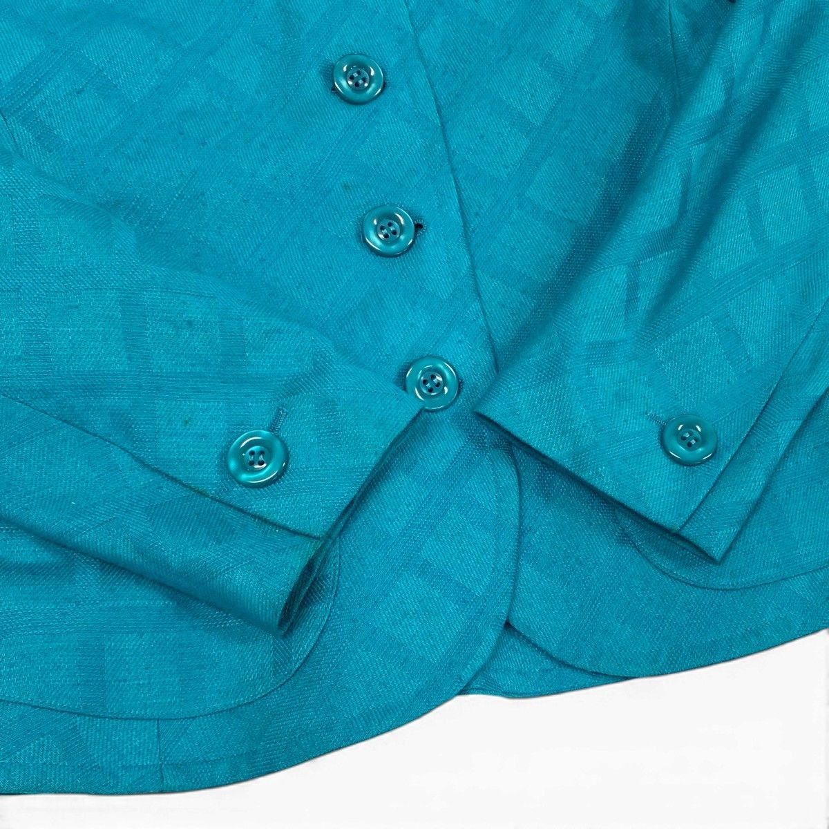 Saint Laurent Set Skirt Suit Collarless Jacket Knee Length All Over Pattern 36 — view 7