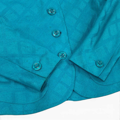 Saint Laurent Set Skirt Suit Collarless Jacket Knee Length All Over Pattern 36 — view 7