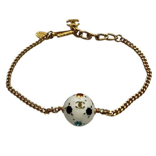 Chanel 98P CC Logo Soccer Ball Bracelet
