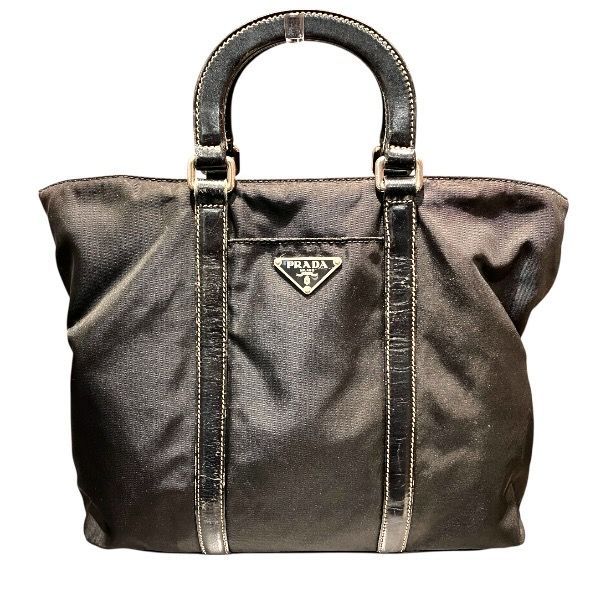 Prada Tessuto Nylon Leather Bag Handbag
