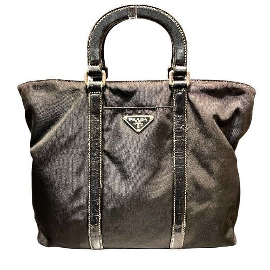 Prada Tessuto Nylon Leather Bag Handbag