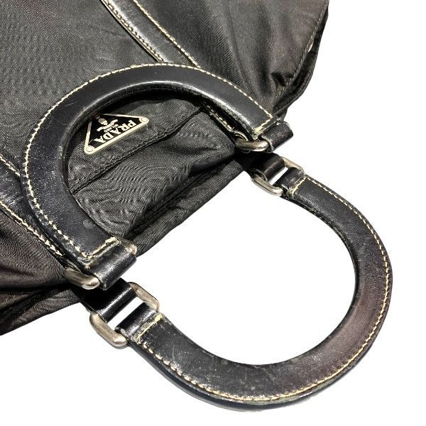 Prada Tessuto Nylon Leather Bag Handbag — view 7