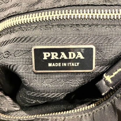 Prada Tessuto Nylon Leather Bag Handbag — view 4