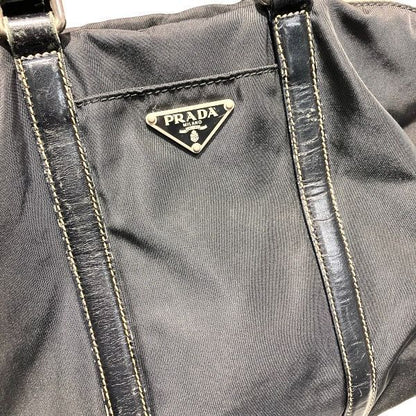 Prada Tessuto Nylon Leather Bag Handbag — view 6
