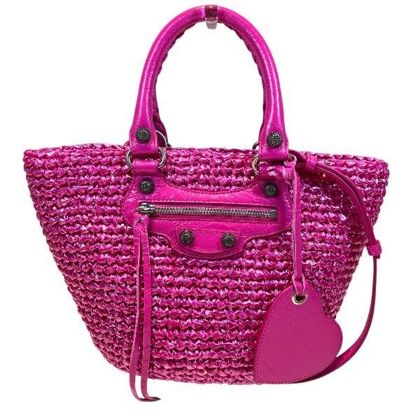 Balenciaga Le Cagole Panier Small Mirror Charm Basket Shoulder Bag