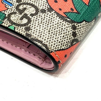 Gucci GG Supreme Strawberry Mini Wallet Bifold — view 7