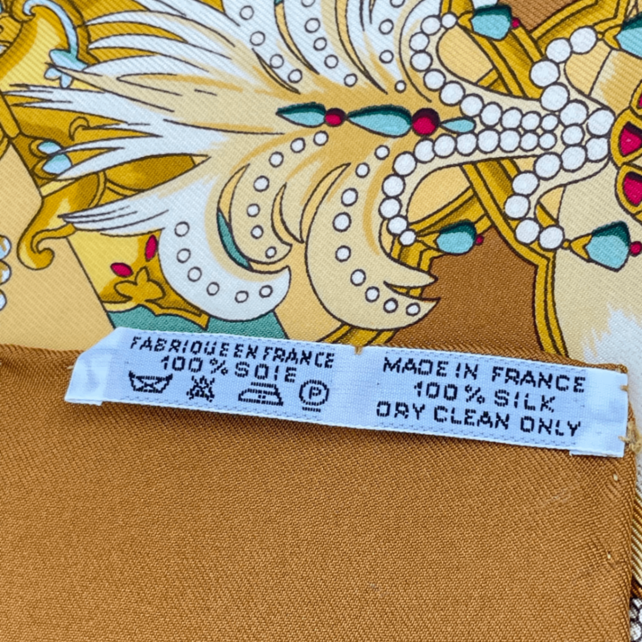 Hermes Carre 90 Silk Scarf Splendeur Des Maharajas Yellow Multicolor — view 7