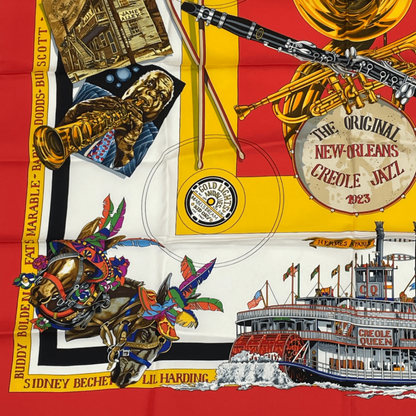 Hermes Scarf Carre 90 Silk The Original New Orleans Creole Jazz — view 4