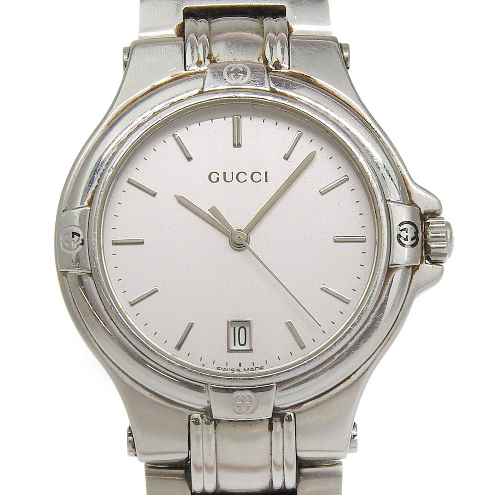 Gucci Stainless Steel Quartz Analog Watch With Silver Dial
