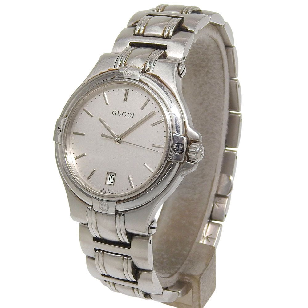 Gucci Stainless Steel Quartz Analog Watch With Silver Dial — view 2