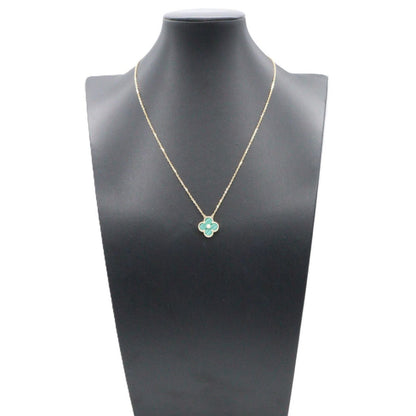 Van Cleef & Arpels Necklace Vintage Alhambra 37 41.5 18K Diamond Malachite — view 6