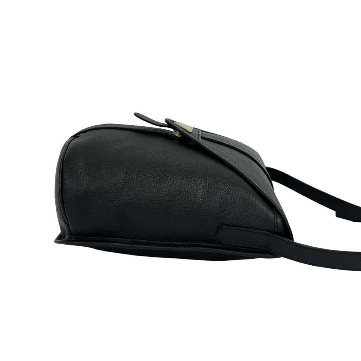 Saint Laurent Vintage Logo Leather Mini Shoulder Bag Black — view 6