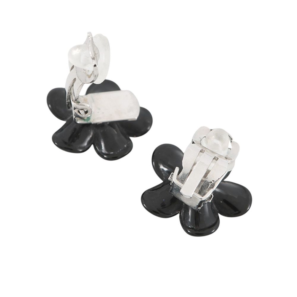 Chanel Earrings CC Logo Camellia 05 — view 3