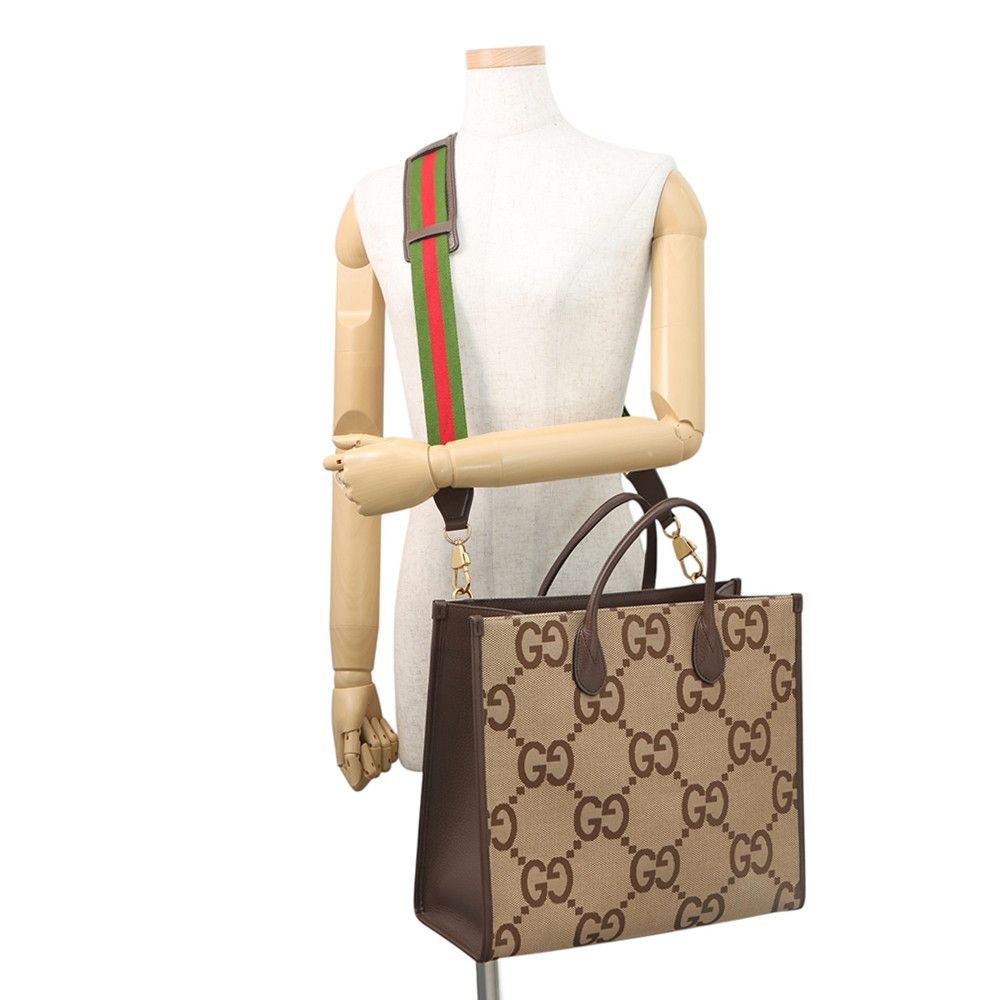 Gucci Tote Bag Jumbo GG Canvas Leather 2-Way — view 5