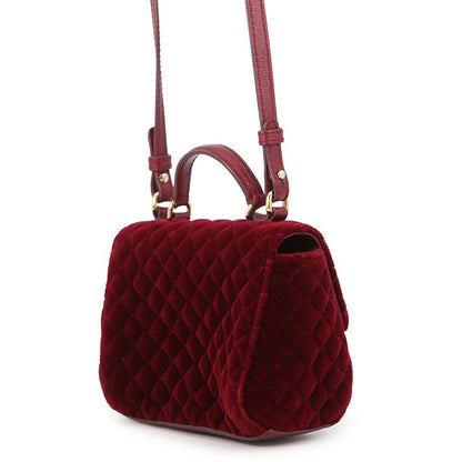 Dolce & Gabbana Handbag Logo Studded Pouch Velour & 2-Way — view 2