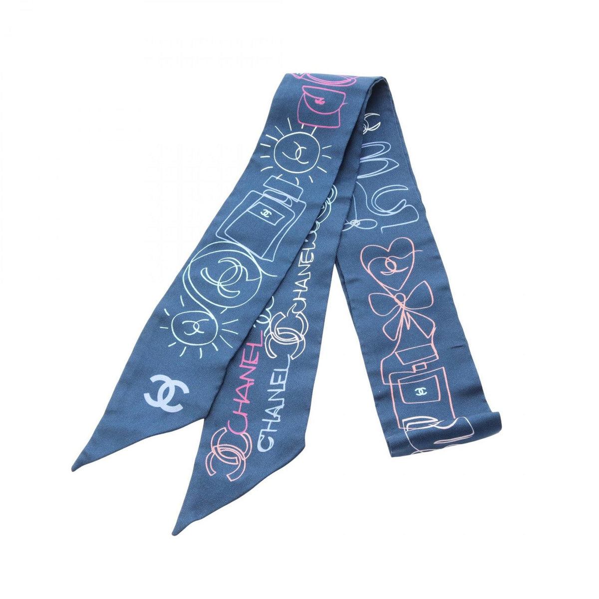Chanel Scarf CC Logo All Over Silk