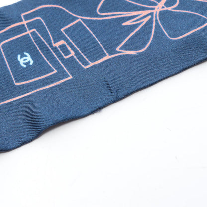 Chanel Scarf CC Logo All Over Silk — view 8