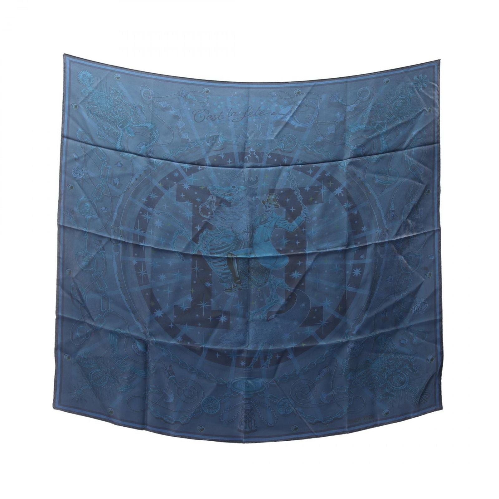 Hermes Scarf Carre 90 C'est la Fete Silk
