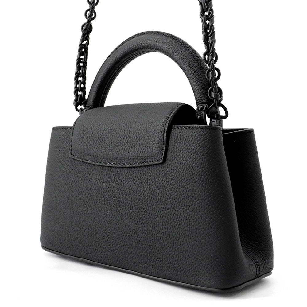 Louis Vuitton Matte Calf Leather Capucines East West Mini Bag 2-Way Black — view 2