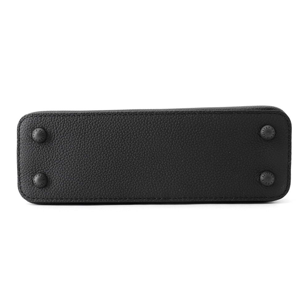 Louis Vuitton Matte Calf Leather Capucines East West Mini Bag 2-Way Black — view 3