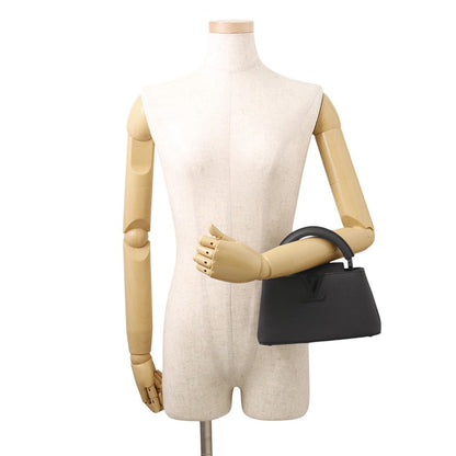 Louis Vuitton Matte Calf Leather Capucines East West Mini Bag 2-Way Black — view 4